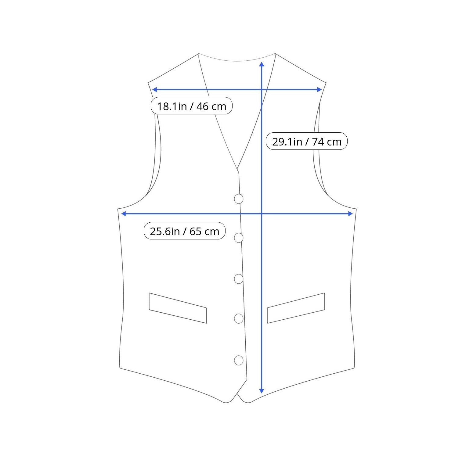 SUITSUPPLY Ferrara Men Waistcoat UK60R Blue Slim Wool V-Neck Button Formal