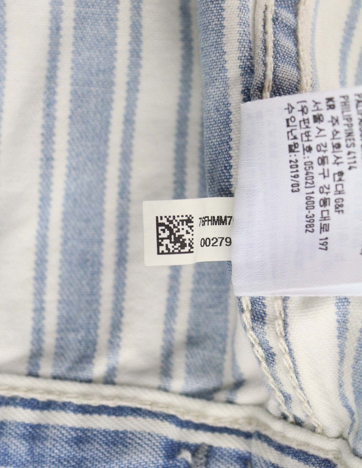 AMERICAN EAGLE OUTFITTERS Women Jacket 2XS Blue Striped Button-Up Cropped Denim