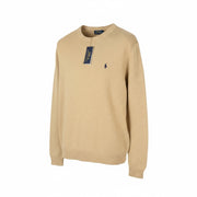 RALPH LAUREN Classics Brown Men Jumper L Fine Knit Crew Wool Pull On RRP199