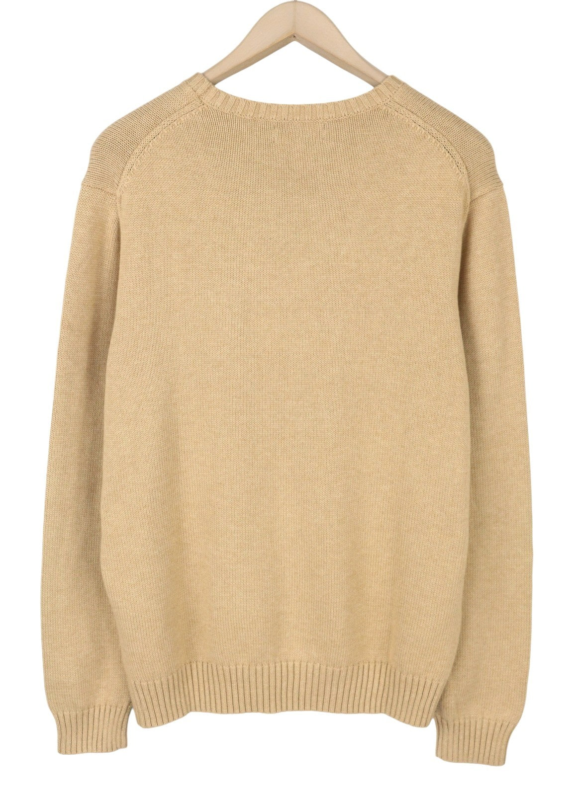RALPH LAUREN Classics Brown Men Jumper L Fine Knit Crew Wool Pull On RRP199
