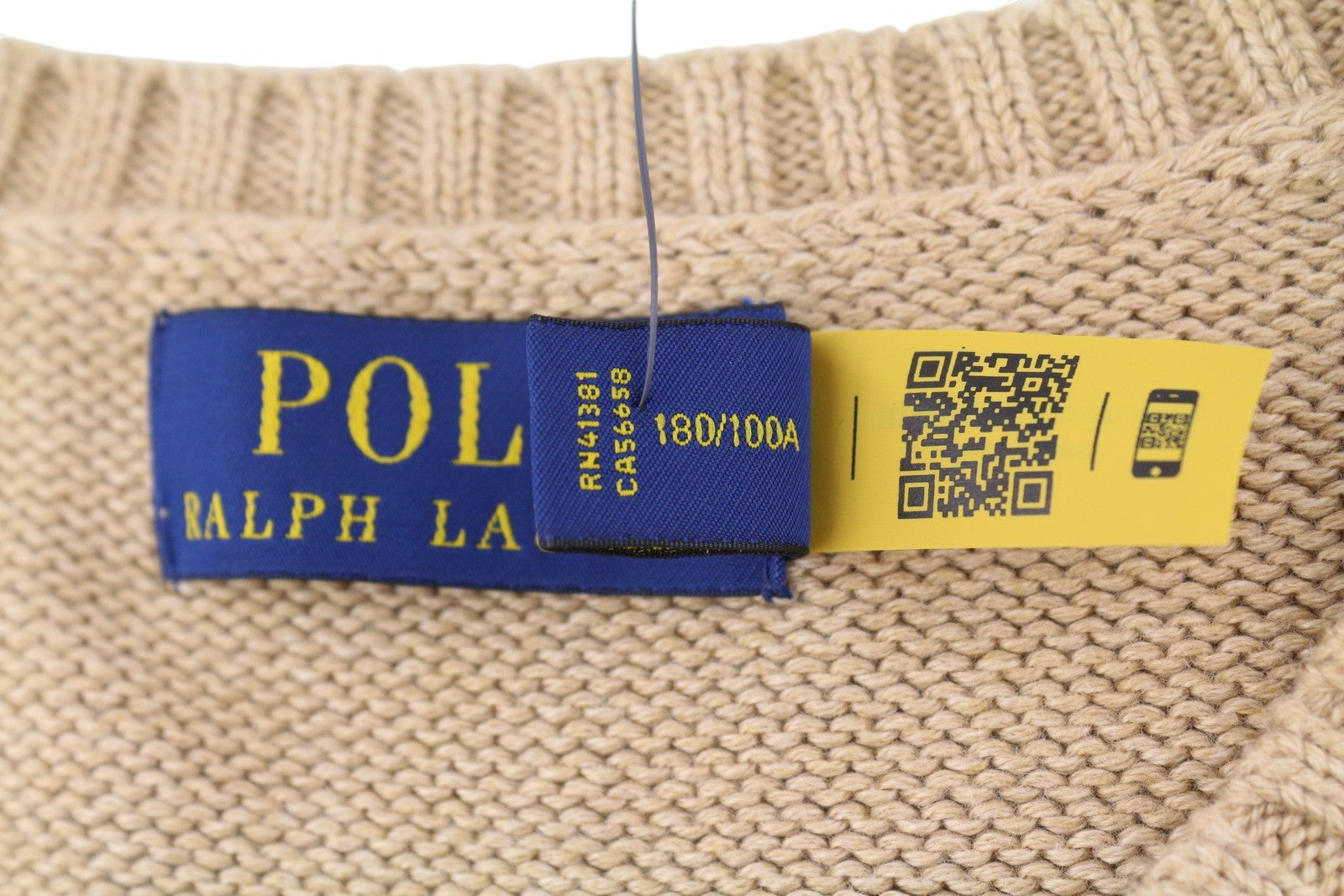 RALPH LAUREN Classics Brown Men Jumper L Fine Knit Crew Wool Pull On RRP199