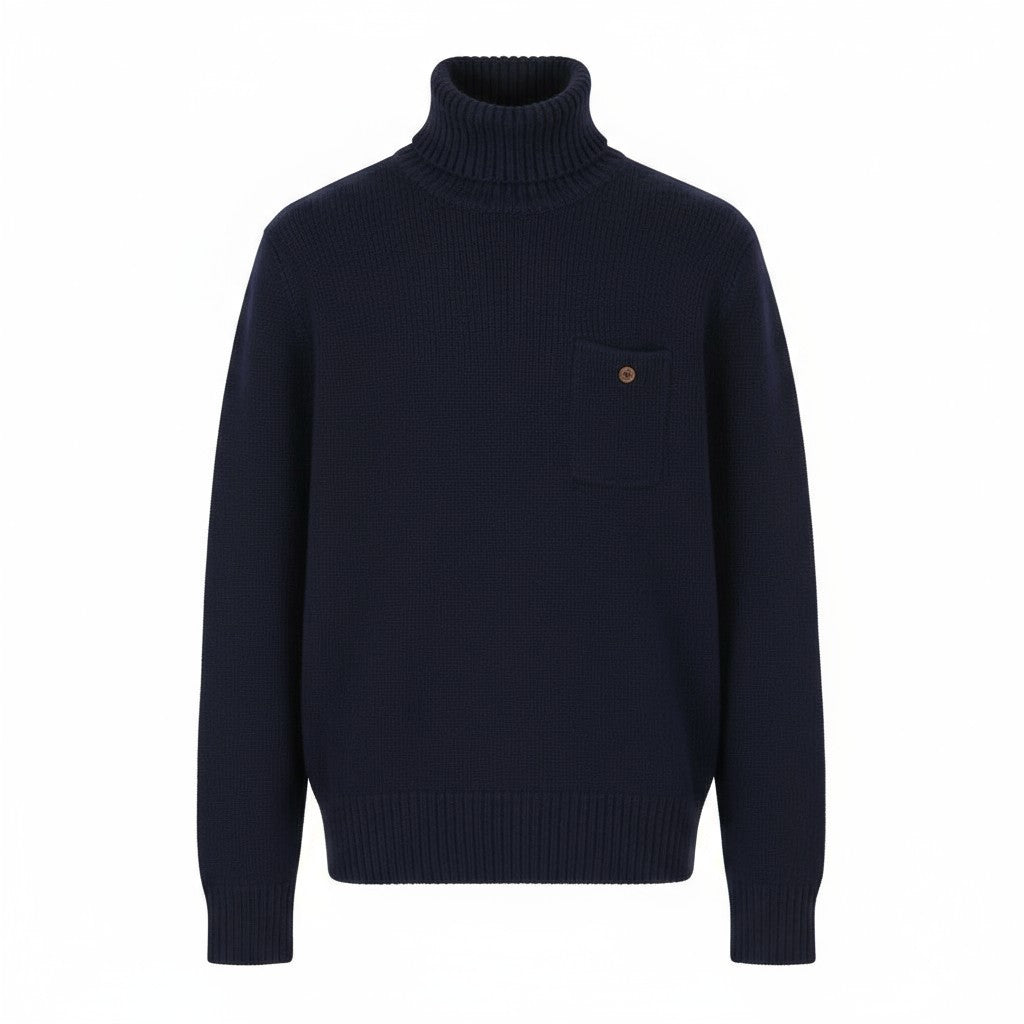 RALPH LAUREN Echo Men Jumper M Blue Wool Cashmere Fine Knit Pull On RRP399