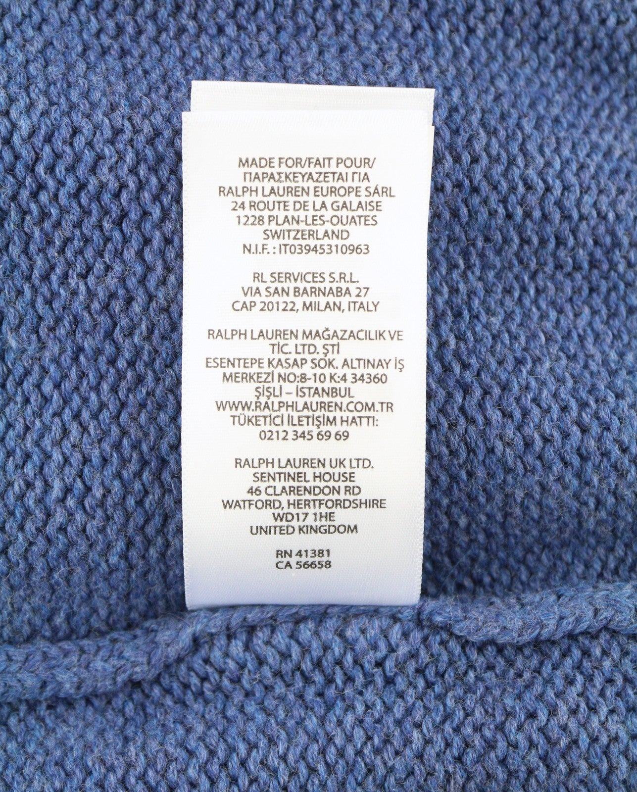 RALPH LAUREN Classics Blue Men Jumper L Cotton USA Flag Knit Pull On RRP499