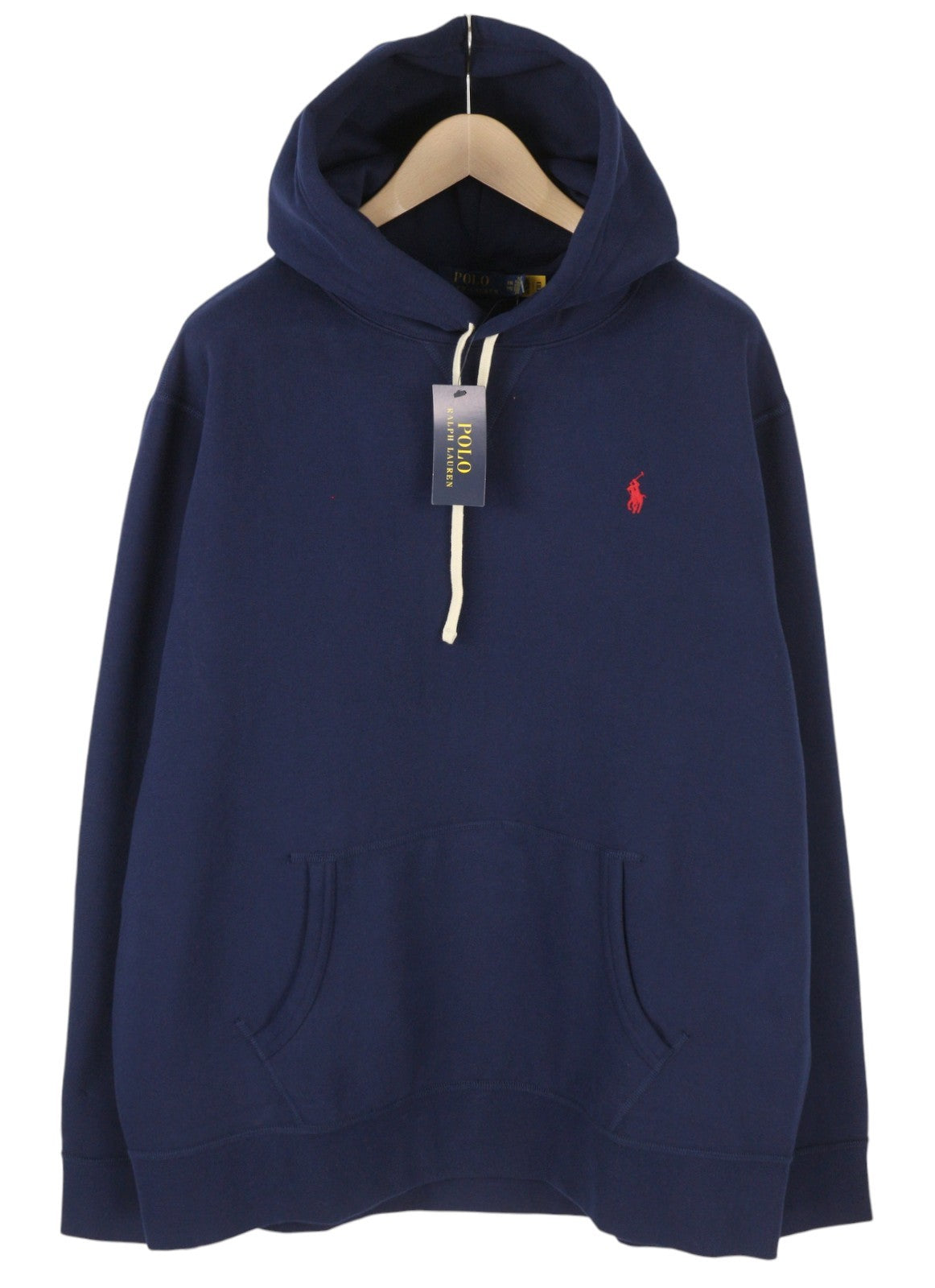 RALPH LAUREN Men Hoodie 2XL Dark Blue Hooded Kangaroo Pocket Pull On RRP199