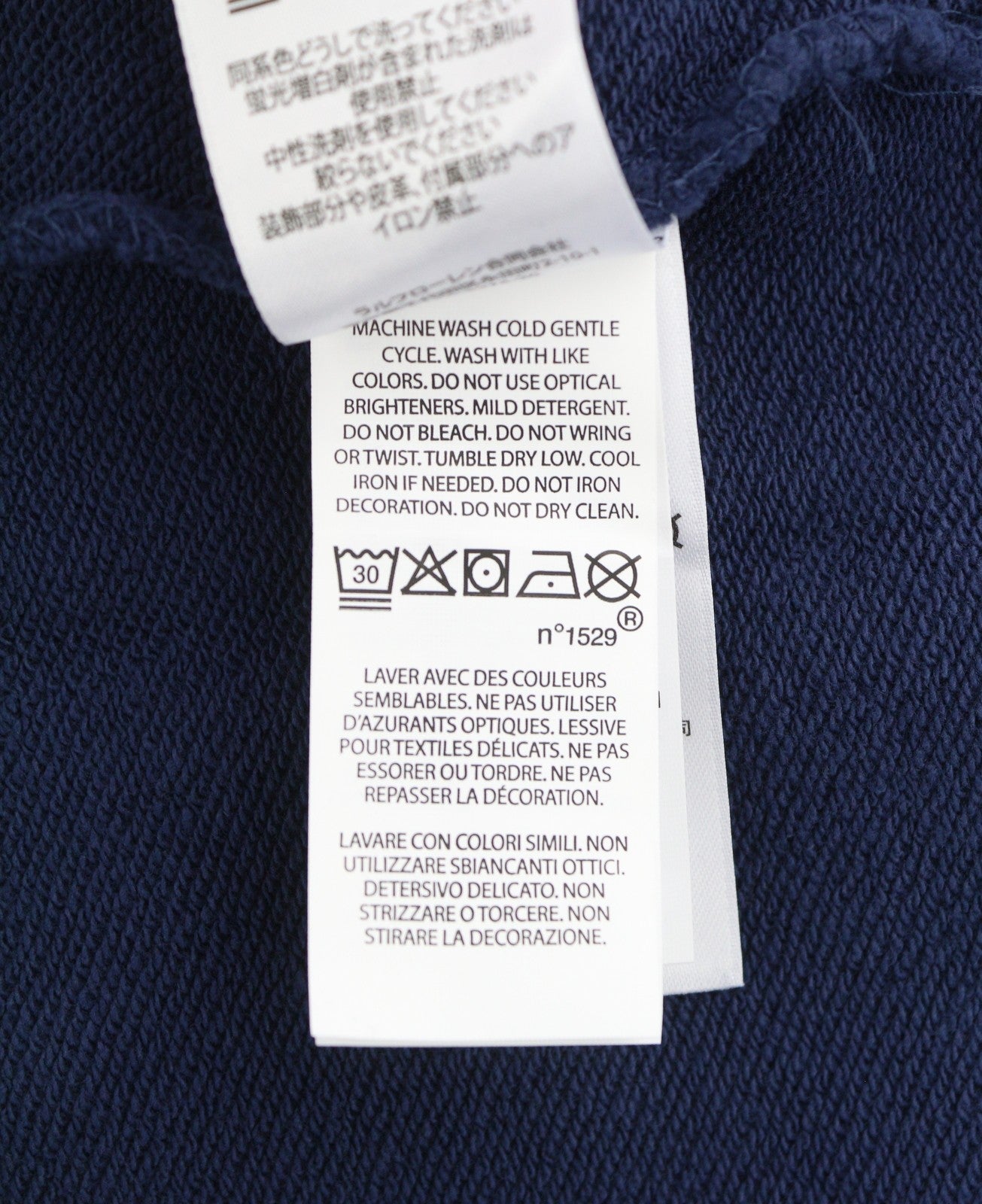 RALPH LAUREN Classics Navy Men Hoodie XL Logo Hooded Kangaroo Pull On
