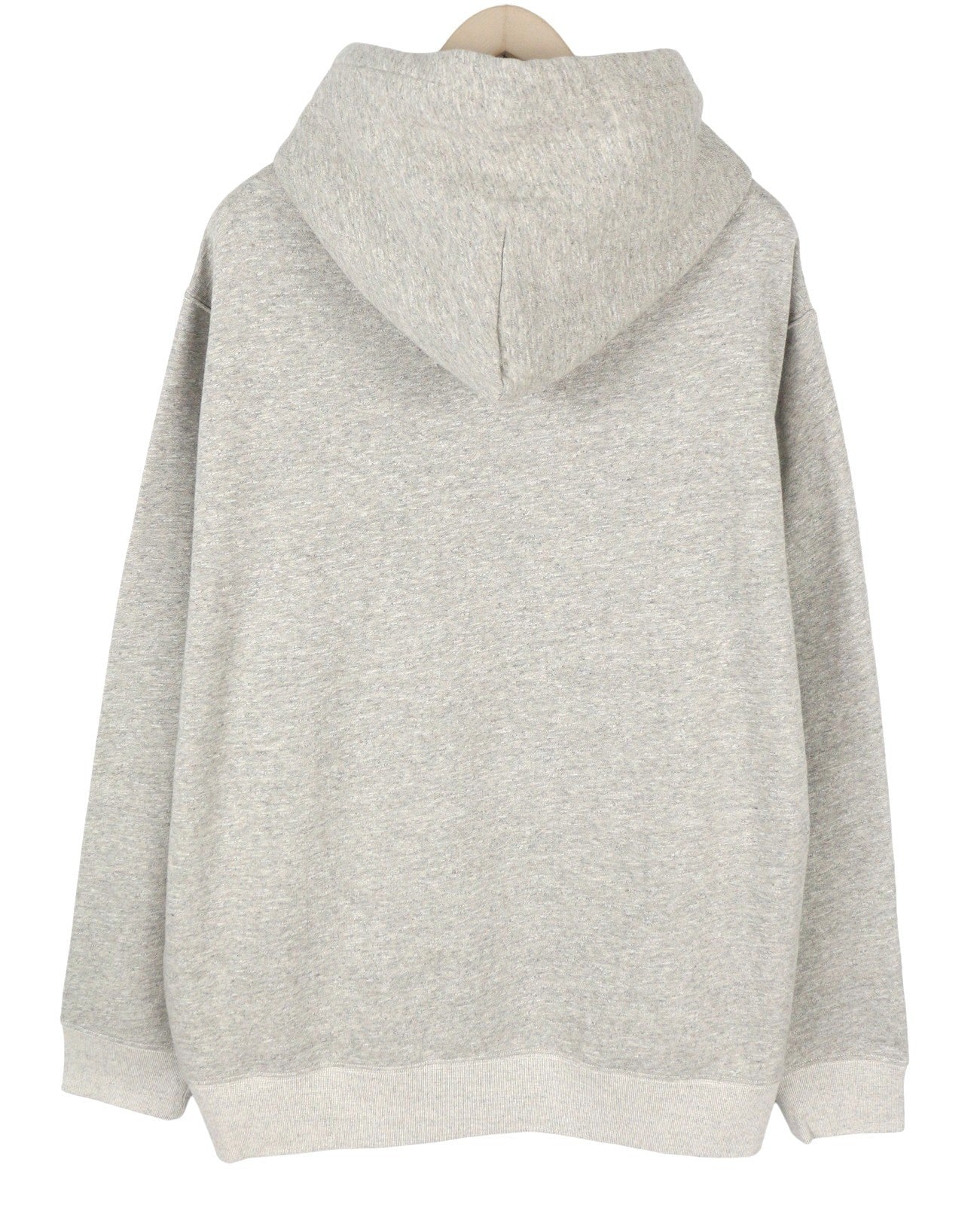 RALPH LAUREN Men Hoodie 2XL Grey Melange Logo Pocket Hooded Pull On RRP299