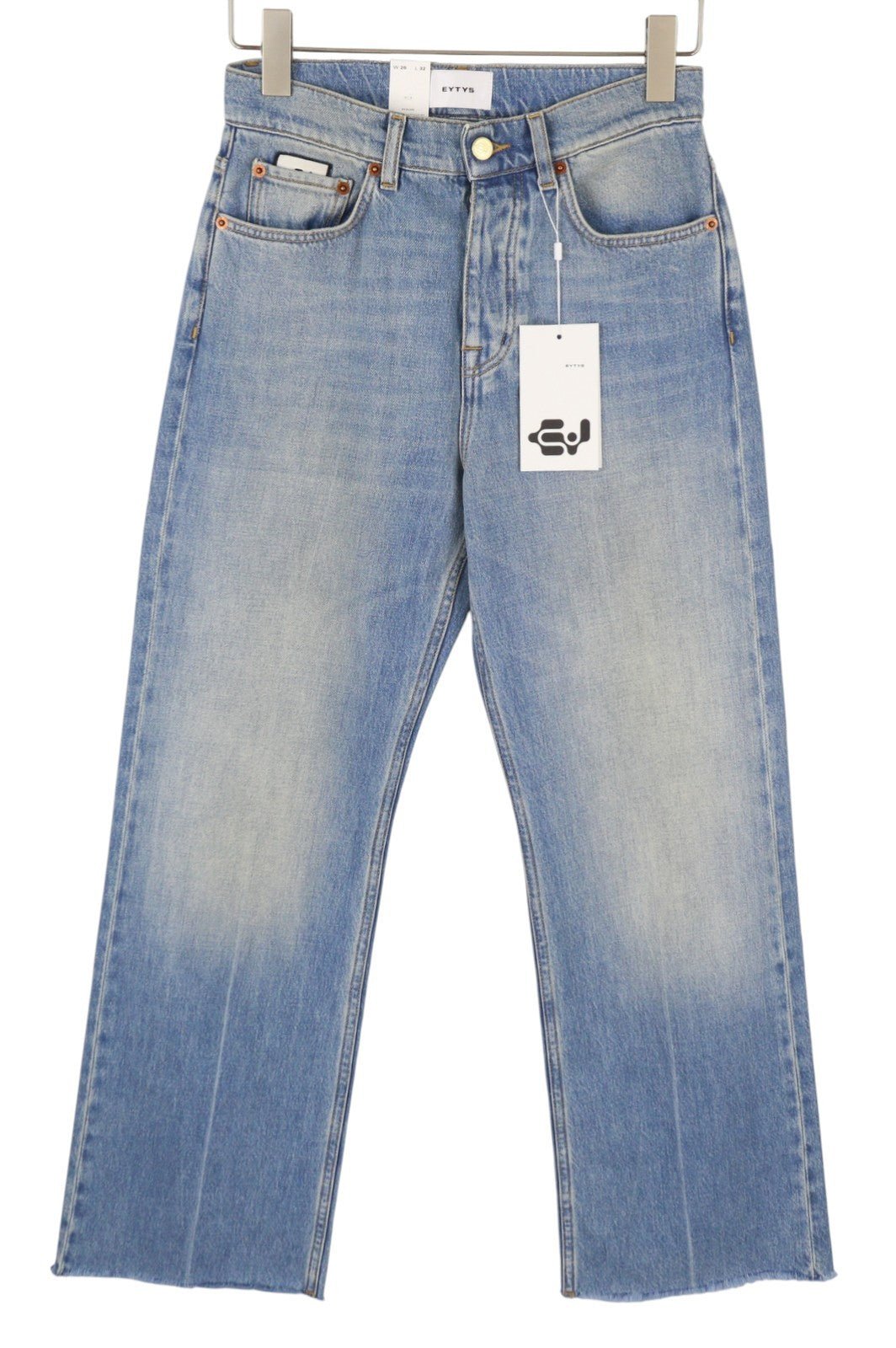 EYTYS Avalon Torn Indigo Cropped Bootcut Fit Women Jeans W27/L32 Blue RRP370