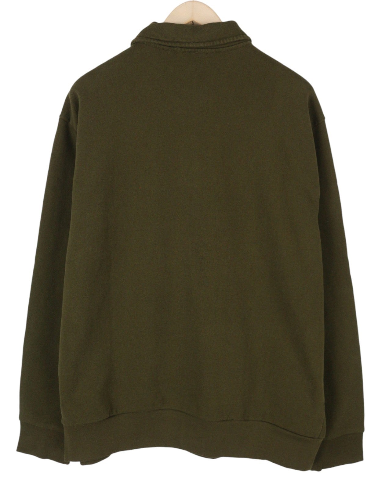 RALPH LAUREN Men Sweatshirt 2XL Dark Green Polo Half Button Knit RRP199