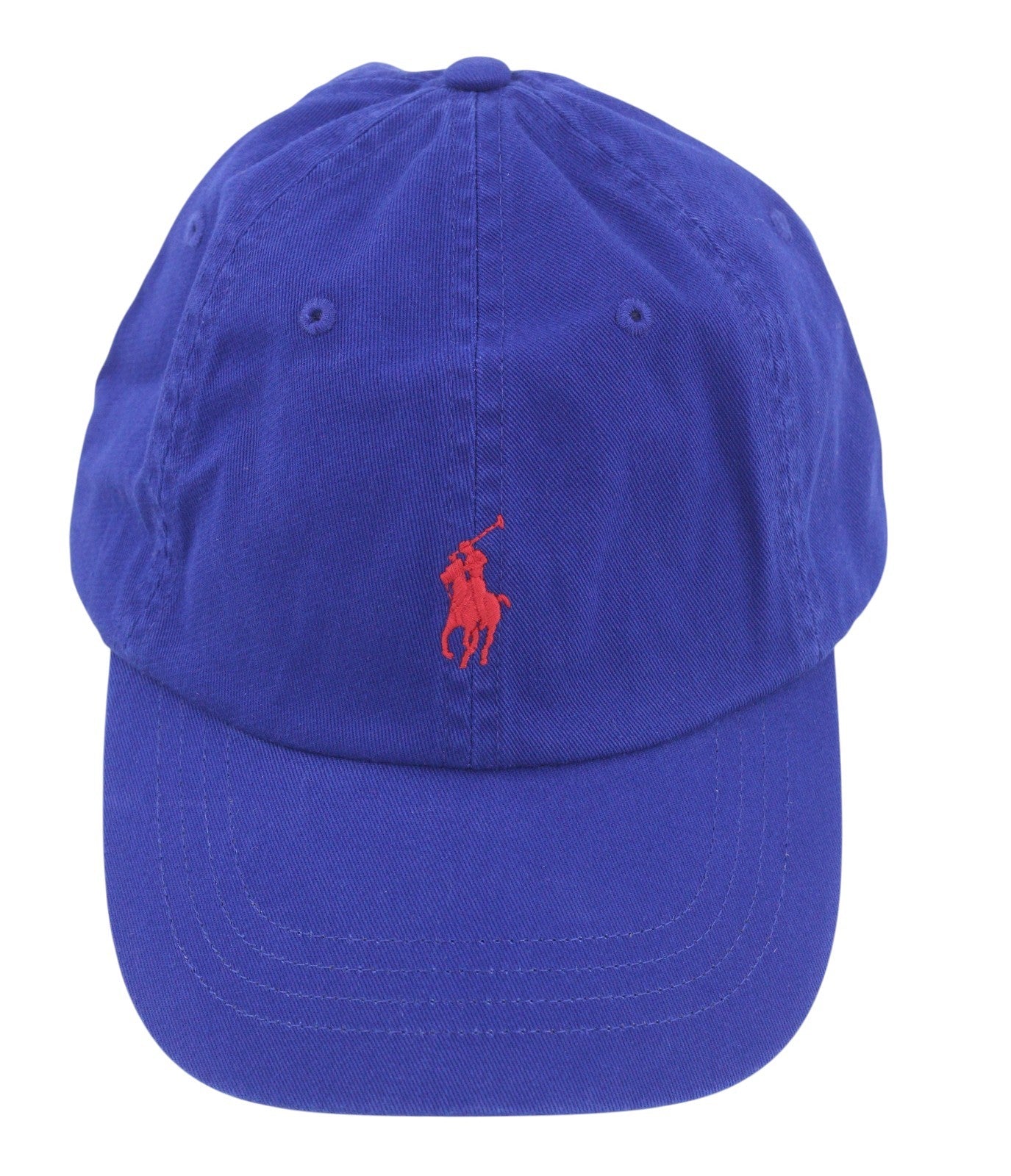 RALPH LAUREN Men Cap OS Blue Cotton Baseball Hat Embroidered Logo Unisex