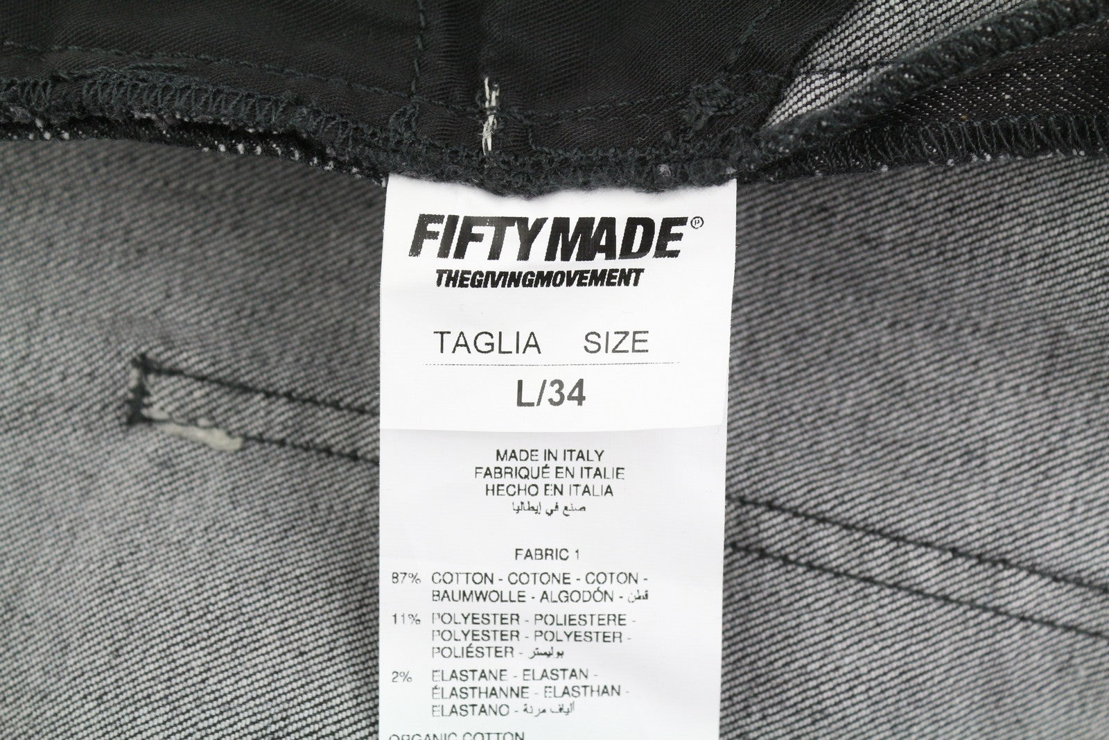 THE GIVING MOVEMENT Fifty Made Men Jeans W34 Distress Skinny Limited Edition