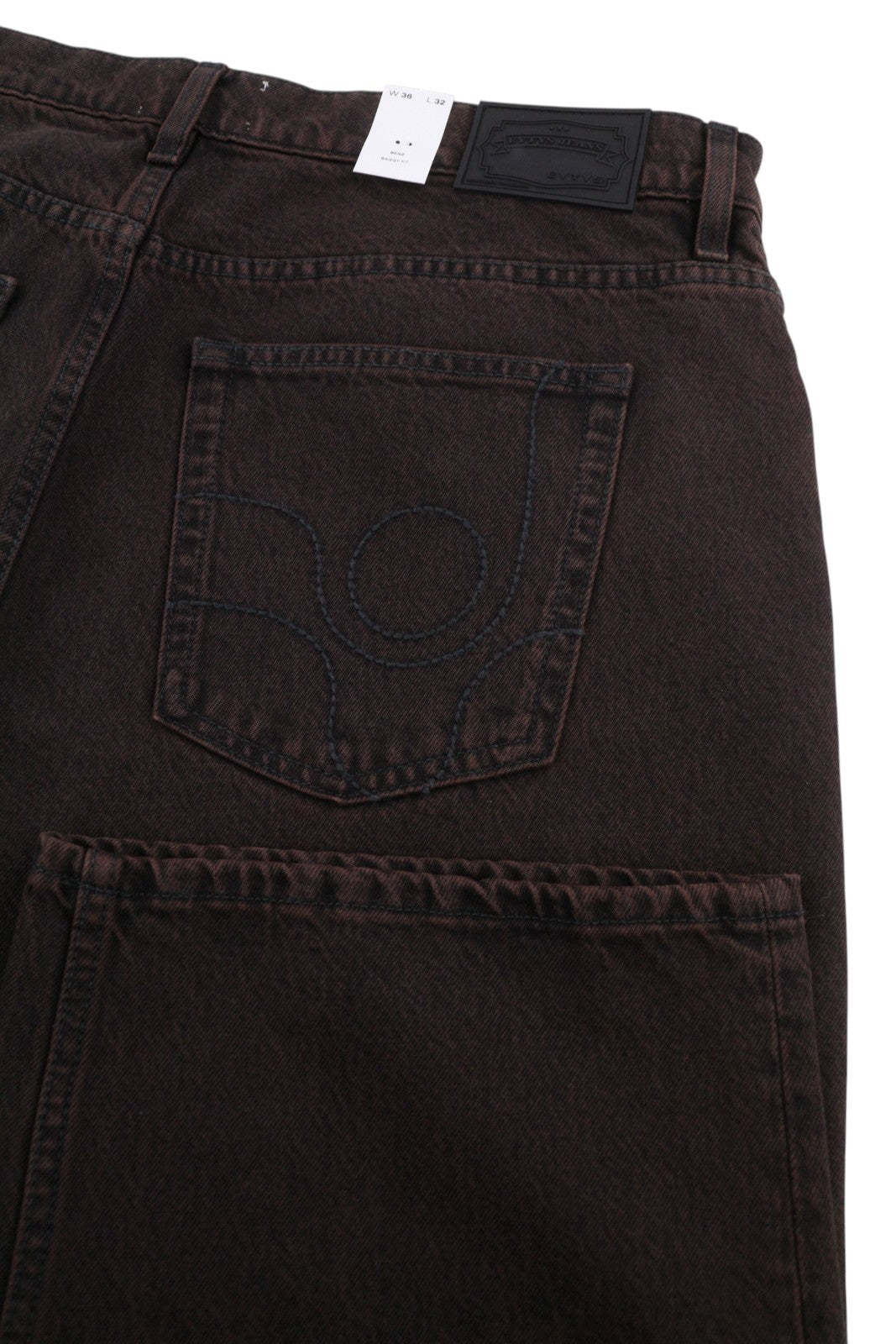 EYTYS Benz Sepia Baggy Fit Women Jeans W36/L32 Brown Faded Men Unisex RRP370