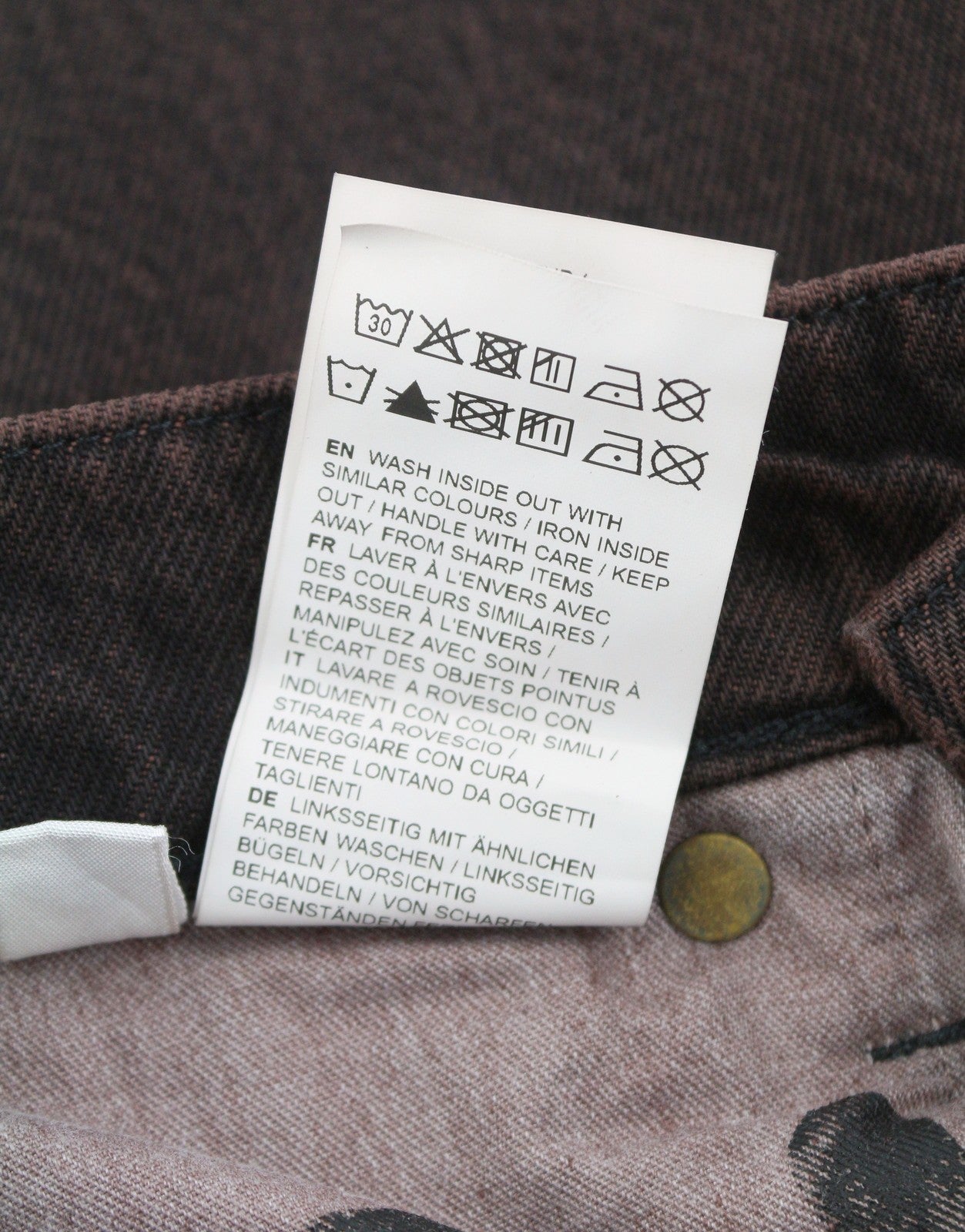EYTYS Benz Sepia Baggy Fit Women Jeans W36/L32 Brown Faded Men Unisex RRP370