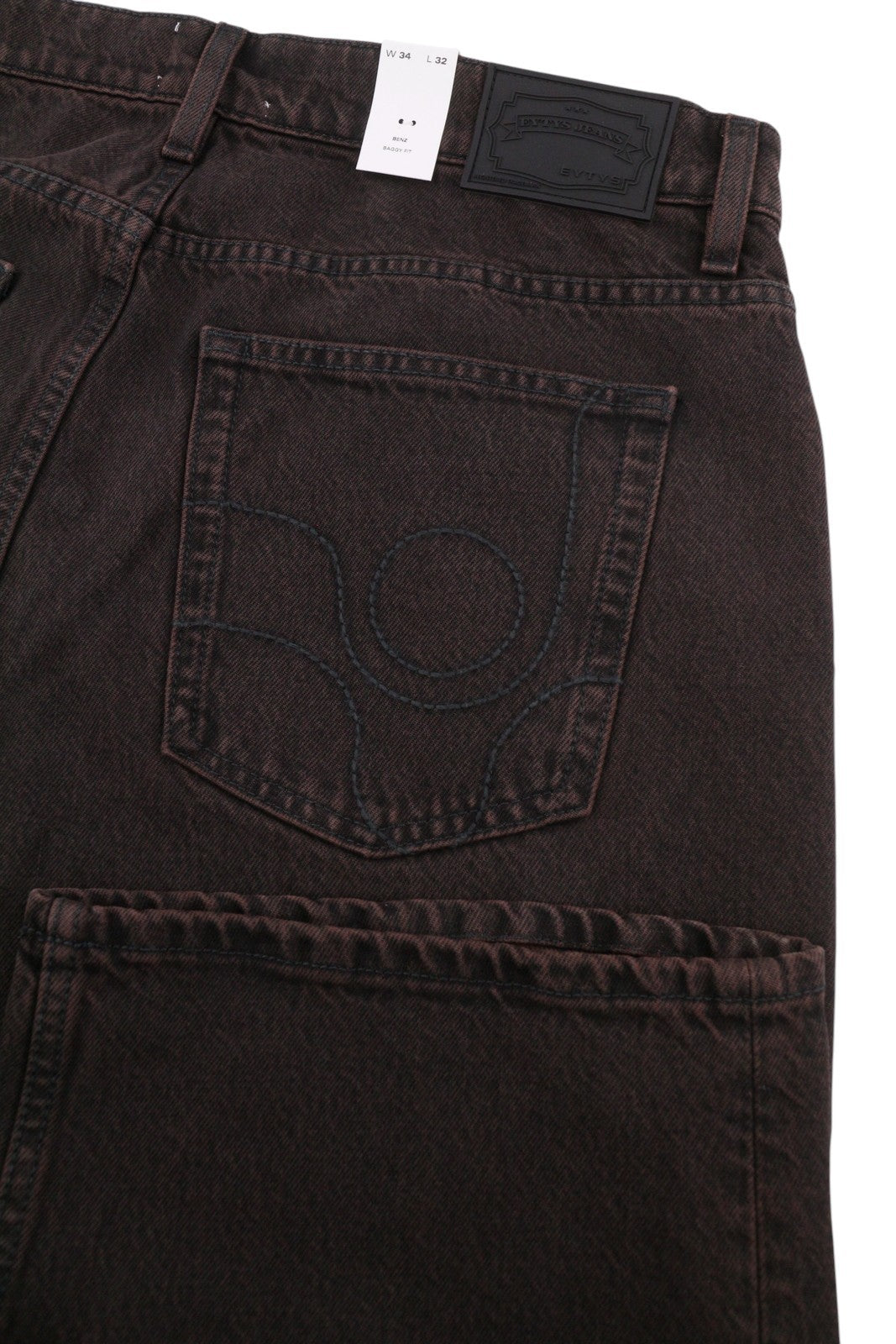 EYTYS Benz Sepia Baggy Fit Women Jeans W34/L32 Brown Faded Men Unisex RRP370
