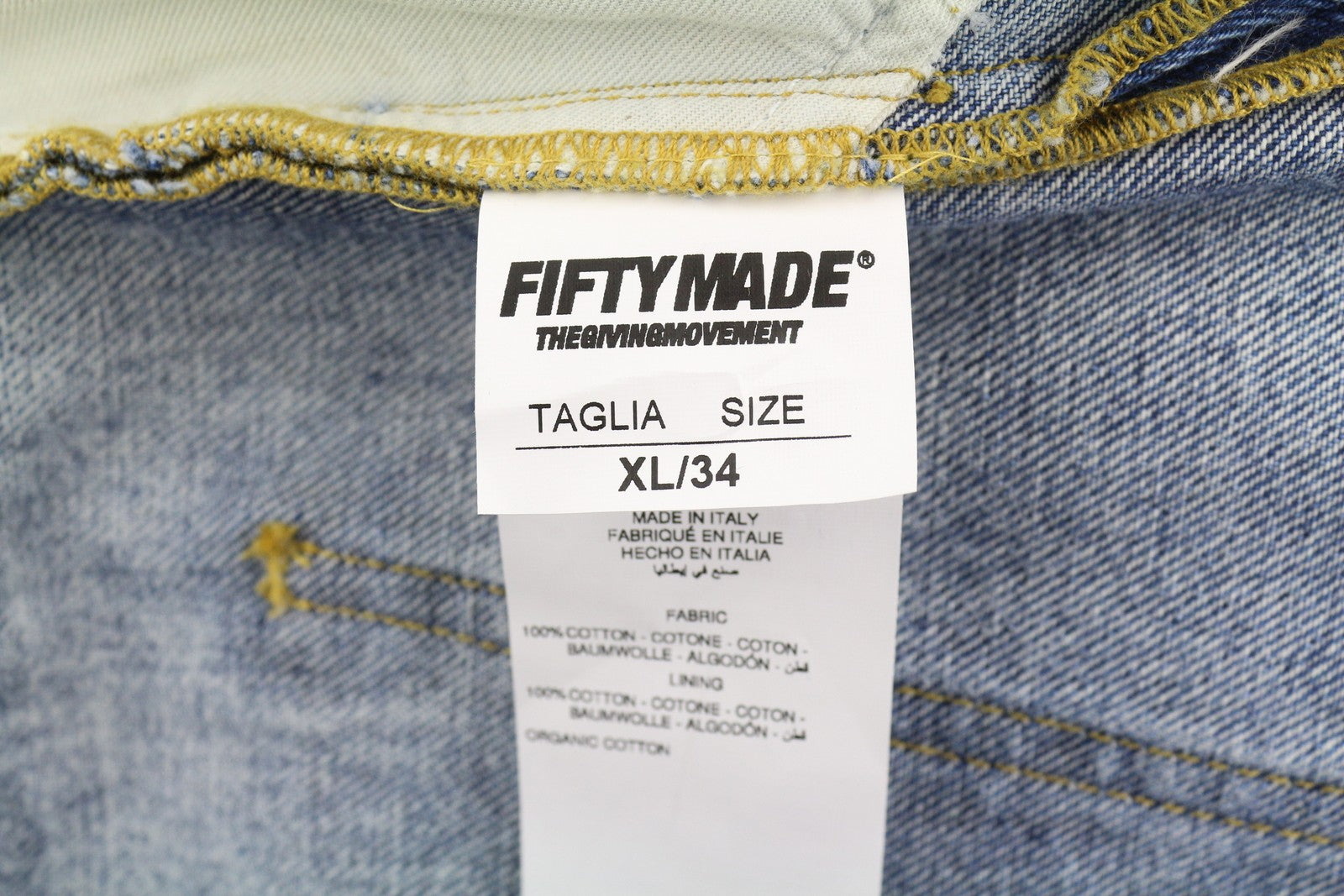 THE GIVING MOVEMENT Fifty Made Women Jeans W34 Blue Distress Limited Edition