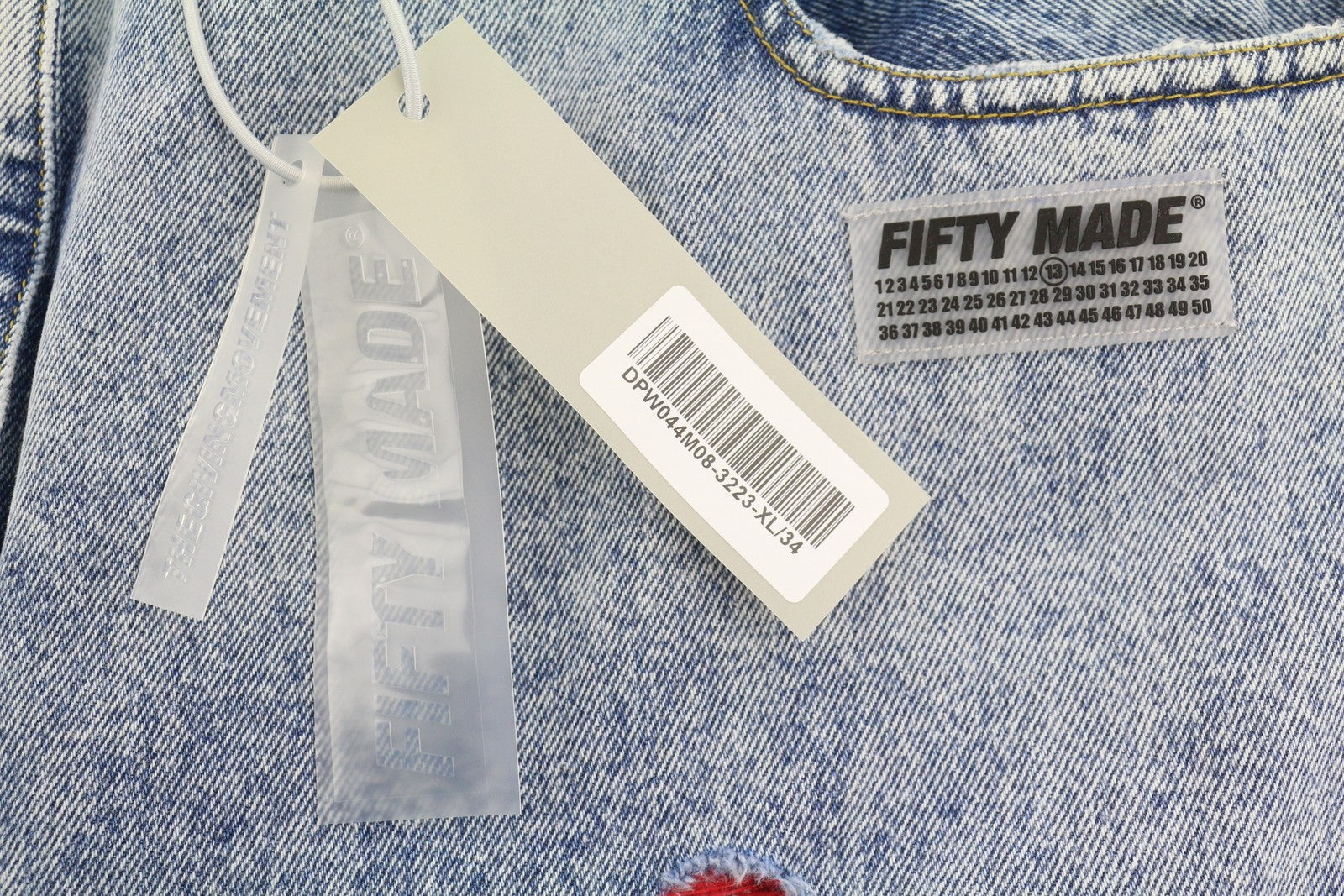 THE GIVING MOVEMENT Fifty Made Women Jeans W34 Blue Distress Limited Edition