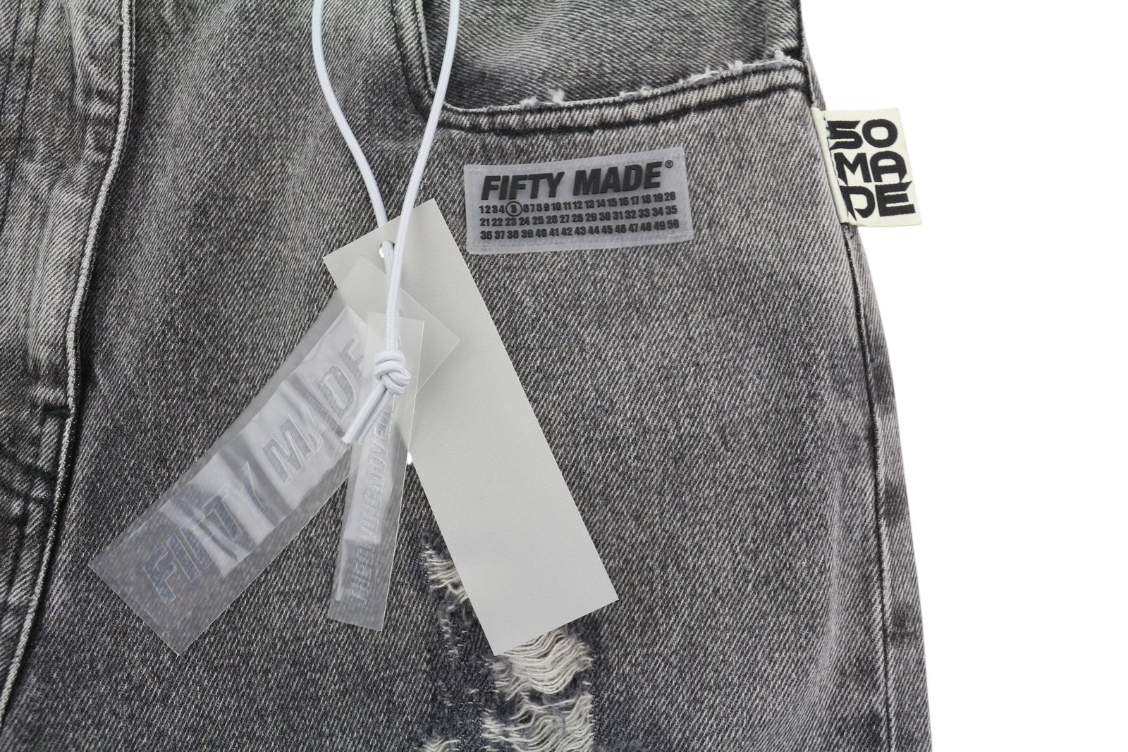 THE GIVING MOVEMENT Fifty Made Women Jeans W30 Grey Distress Limited Edition