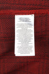Red Polyester Button-Up