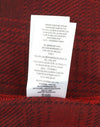 Red Polyester Button-Up