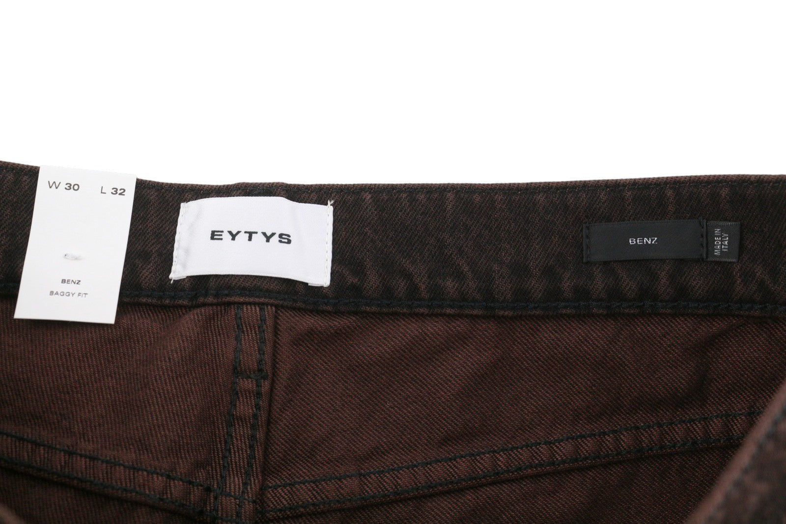 EYTYS Benz Sepia Baggy Fit Women Jeans W30/L32 Brown Faded Men Unisex RRP370