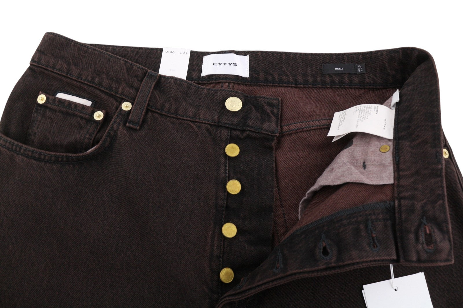 EYTYS Benz Sepia Baggy Fit Women Jeans W30/L32 Brown Faded Men Unisex RRP370