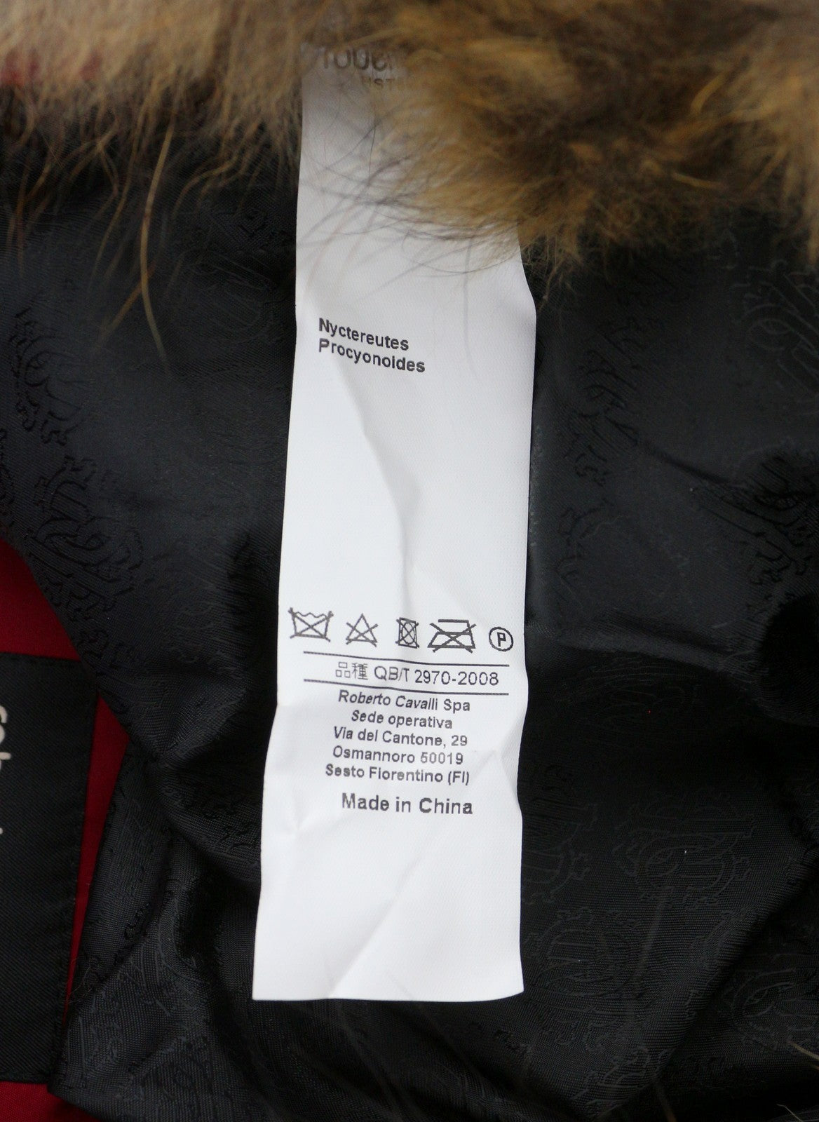 ROBERTO CAVALLI Men Jacket L Red Padded Hooded Full Zip Parka RRP560