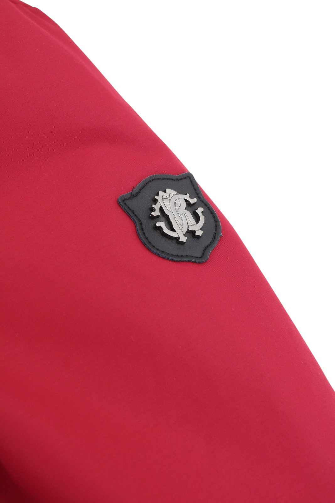 ROBERTO CAVALLI Men Jacket L Red Padded Hooded Full Zip Parka RRP560