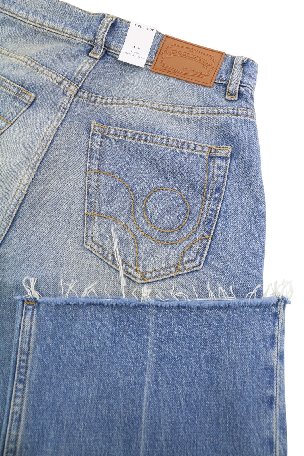 EYTYS Avalon Torn Indigo Cropped Bootcut Fit Women Jeans W25/L32 Blue RRP370