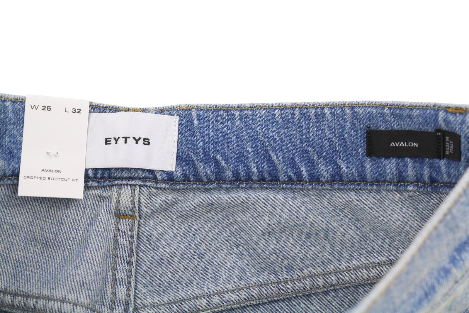 EYTYS Avalon Torn Indigo Cropped Bootcut Fit Women Jeans W25/L32 Blue RRP370