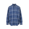 Blue Cotton Button-Up