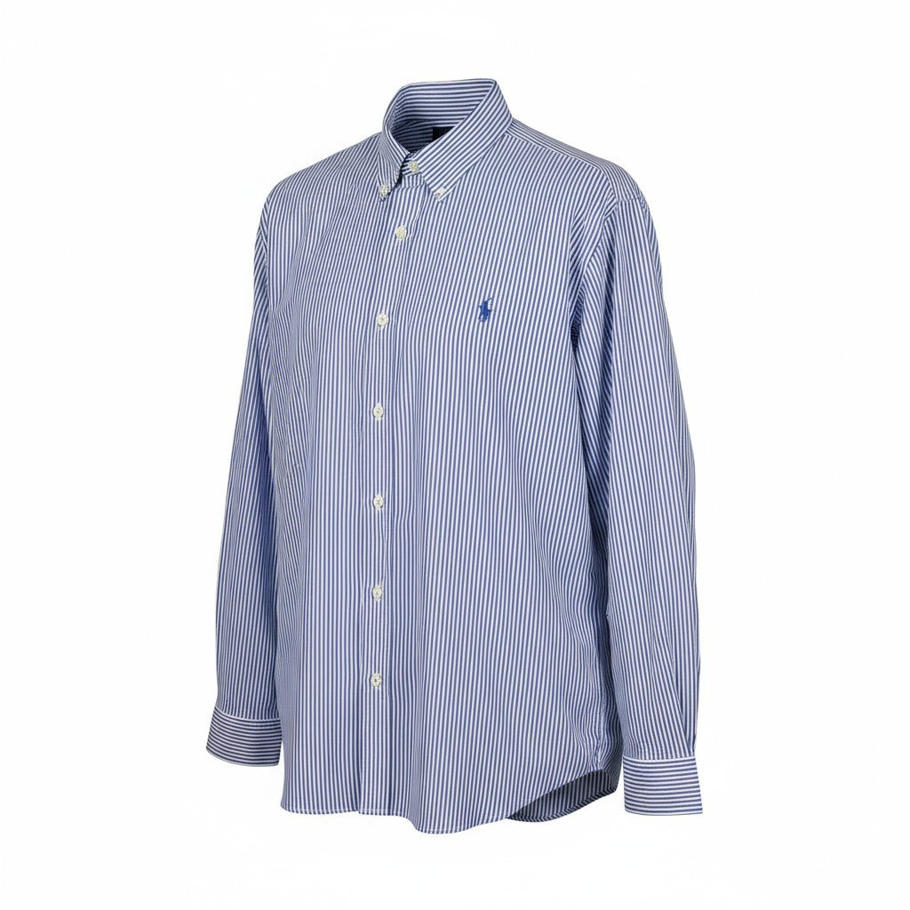 RALPH LAUREN Core Replen Men Shirt XL Stretch Stripe Custom Fit Button-Down