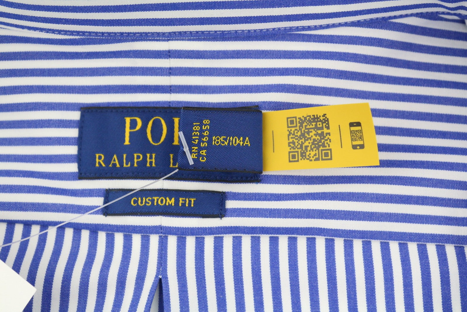 RALPH LAUREN Core Replen Men Shirt XL Stretch Stripe Custom Fit Button-Down