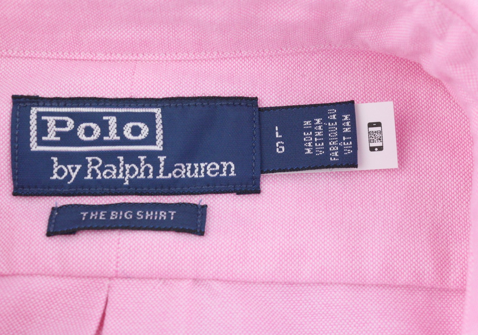 RALPH LAUREN Men Shirt L Pink Button-Down Pocket Logo Casual Wear