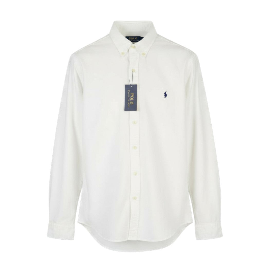 RALPH LAUREN Core Replen Men Shirt S White Button-Down Slim Fit RRP159