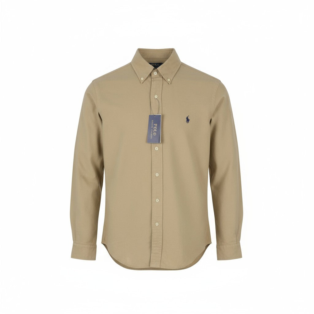 RALPH LAUREN Core Replen Men Shirt XS Brown Custom Fit Button-Down RRP149