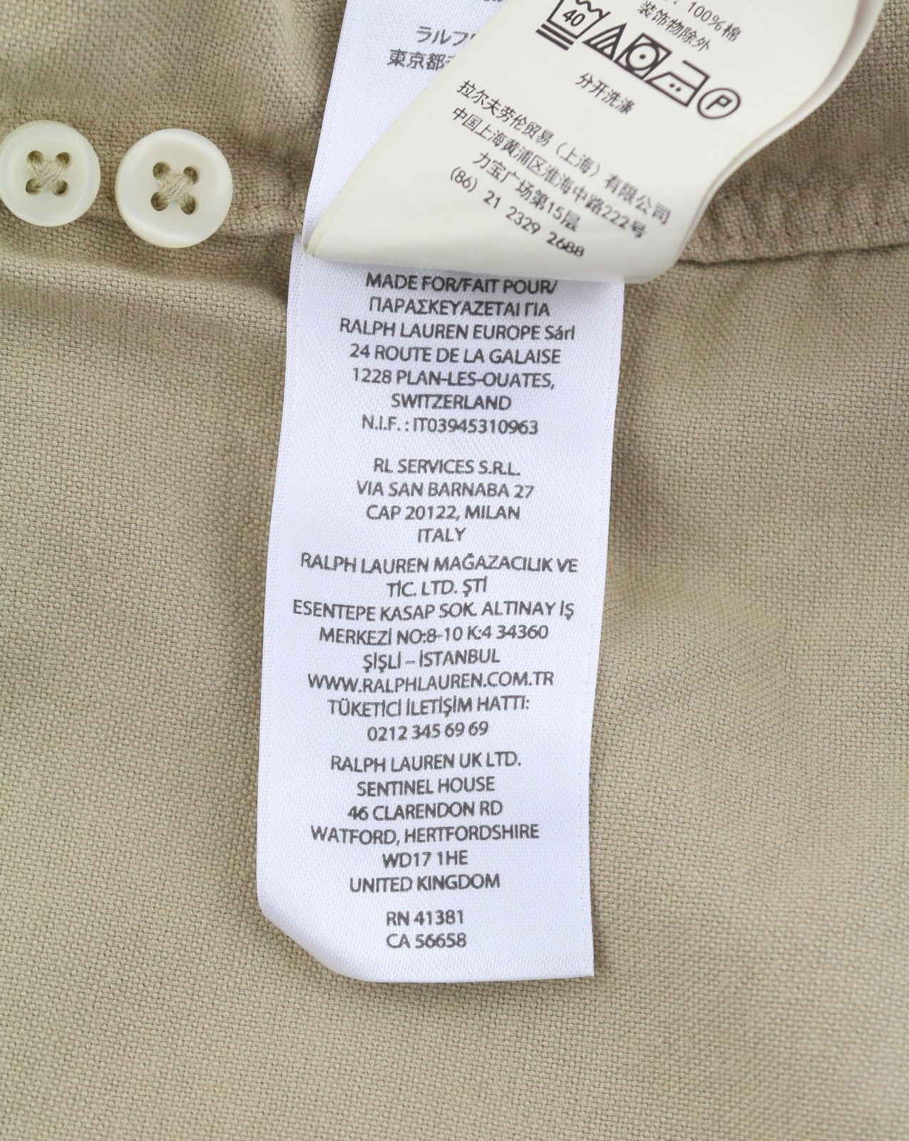 RALPH LAUREN Core Replen Men Shirt XS Brown Custom Fit Button-Down RRP149