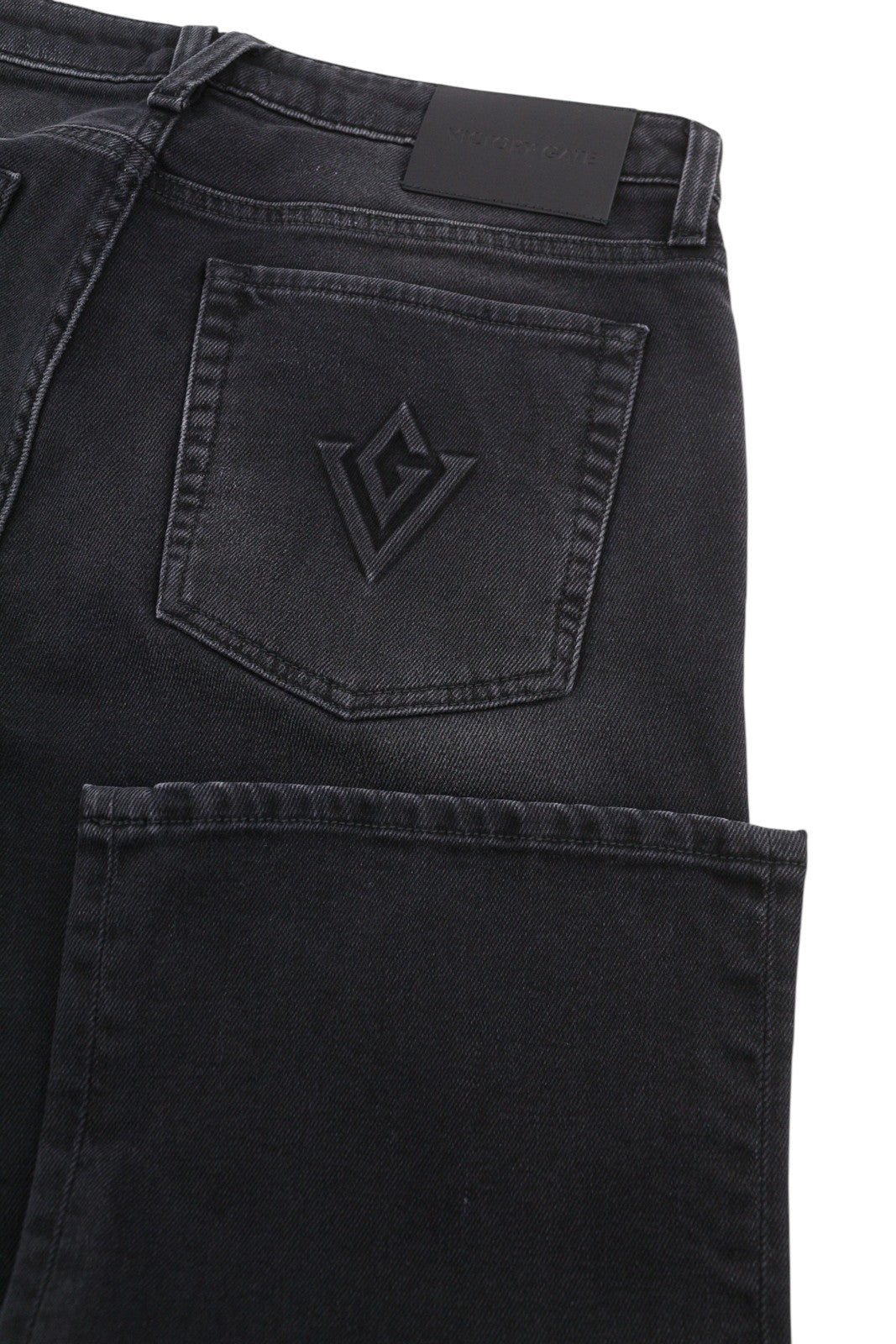 VICTORY GATE Women Jeans W29 Black Faded Flared Fit Zip Fly Denim