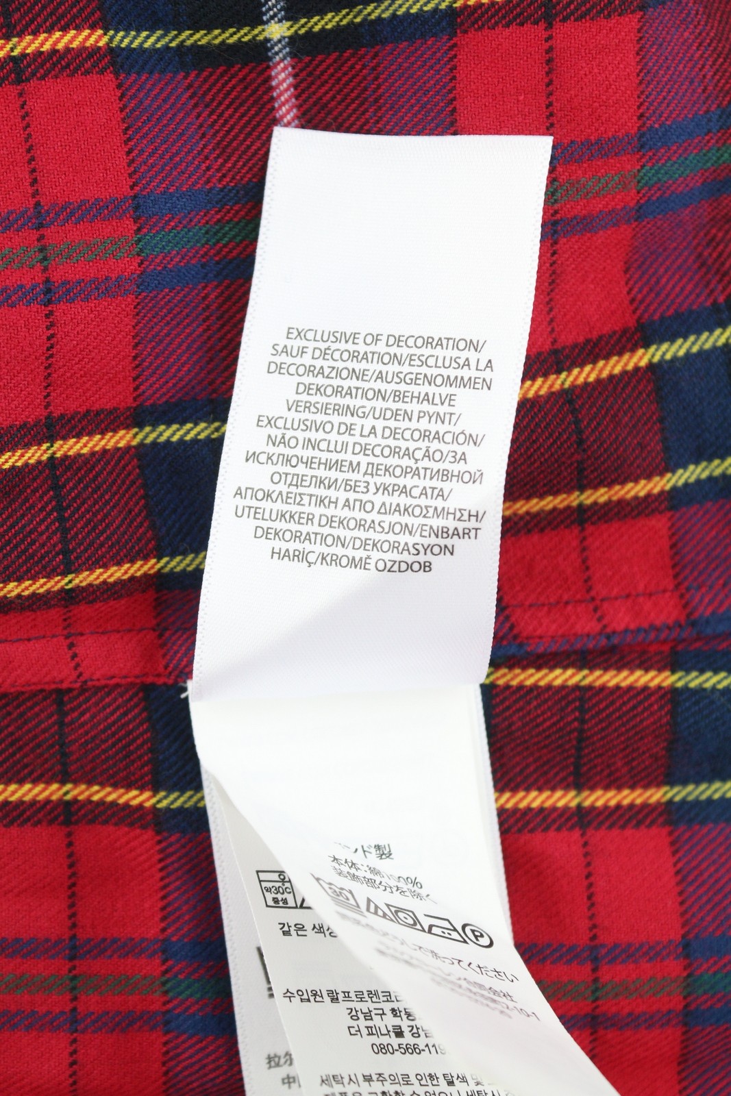 RALPH LAUREN Men Shirt 2XL Red Plaid Flannel Custom Fit Logo Button-Up RRR159