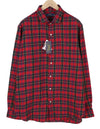Red Cotton Button-Up