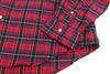 Red Cotton Button-Up