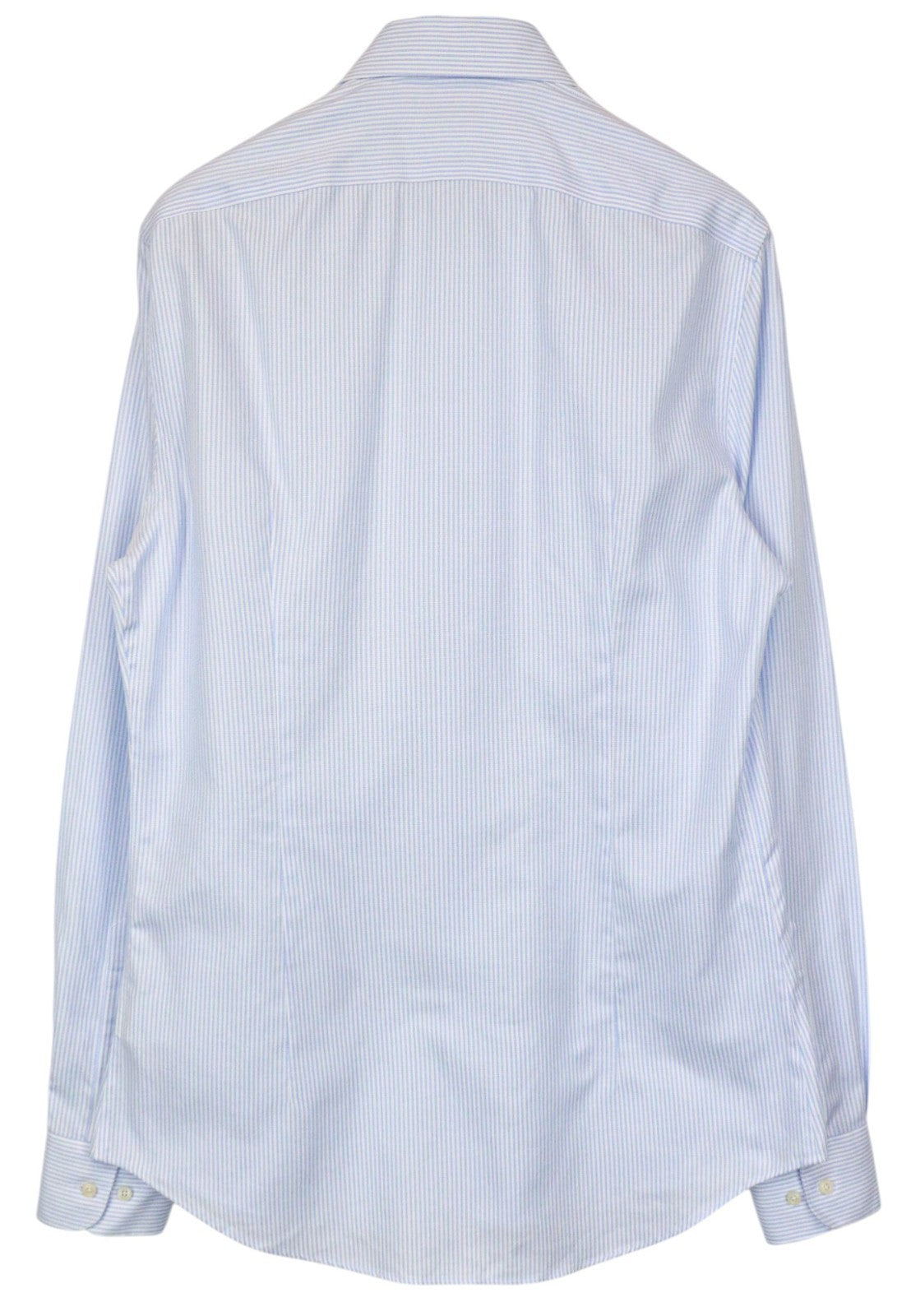 SUITSUPPLY Men's Shirt 41L/16L Extra Slim Blue Striped Pattern Pure Cotton