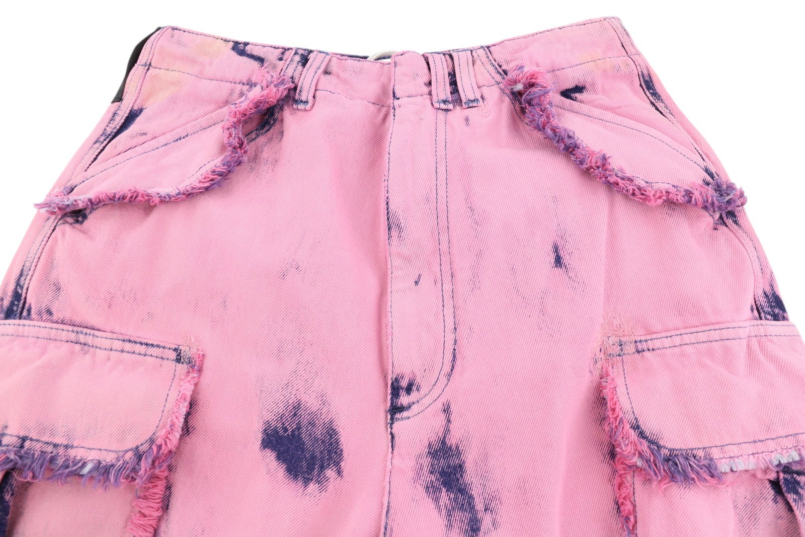 DARKPARK Vivi Cargo Denim Women Jeans 25 PB Pink & Blue Wide Leg Relaxed Fit