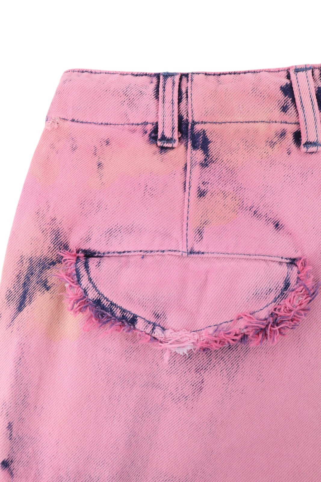 DARKPARK Vivi Cargo Denim Women Jeans 25 PB Pink & Blue Wide Leg Relaxed Fit