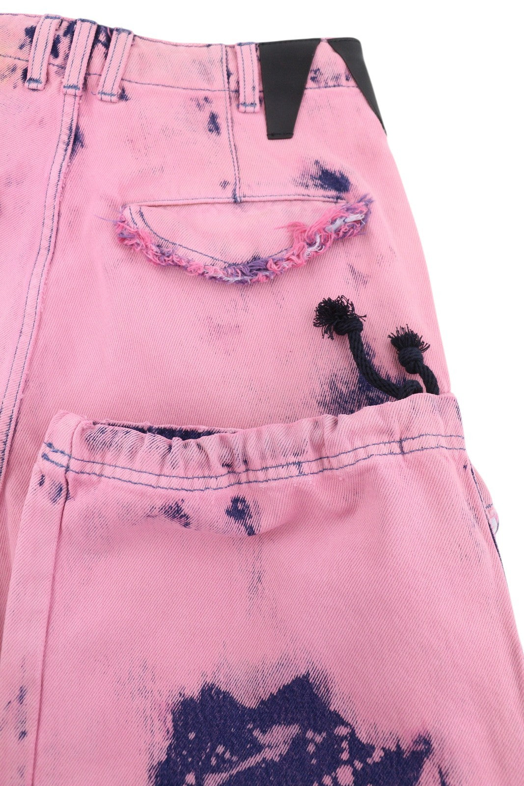 DARKPARK Vivi Cargo Denim Women Jeans 25 PB Pink & Blue Wide Leg Relaxed Fit