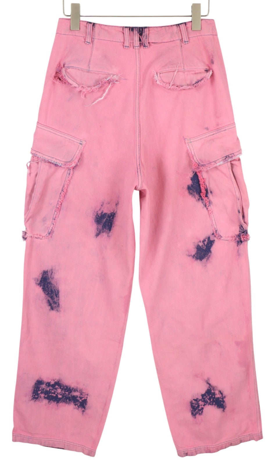 DARKPARK Vivi Cargo Denim Women Jeans 27 PB Pink & Blue Wide Leg Relaxed Fit