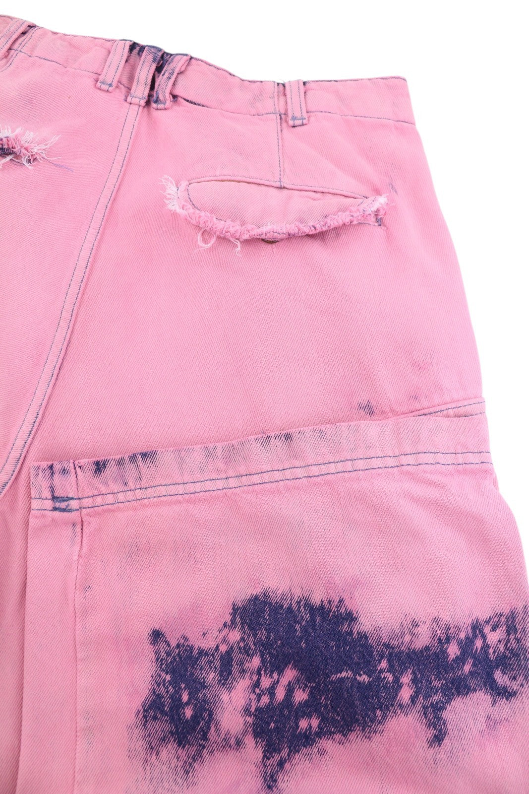 DARKPARK Vivi Cargo Denim Women Jeans 27 PB Pink & Blue Wide Leg Relaxed Fit