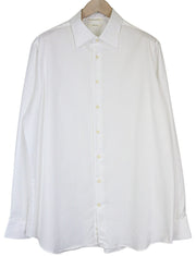 SUITSUPPLY Traveller Men's Shirt 45/17 3/4 Slim White Cotton Long Sleeve