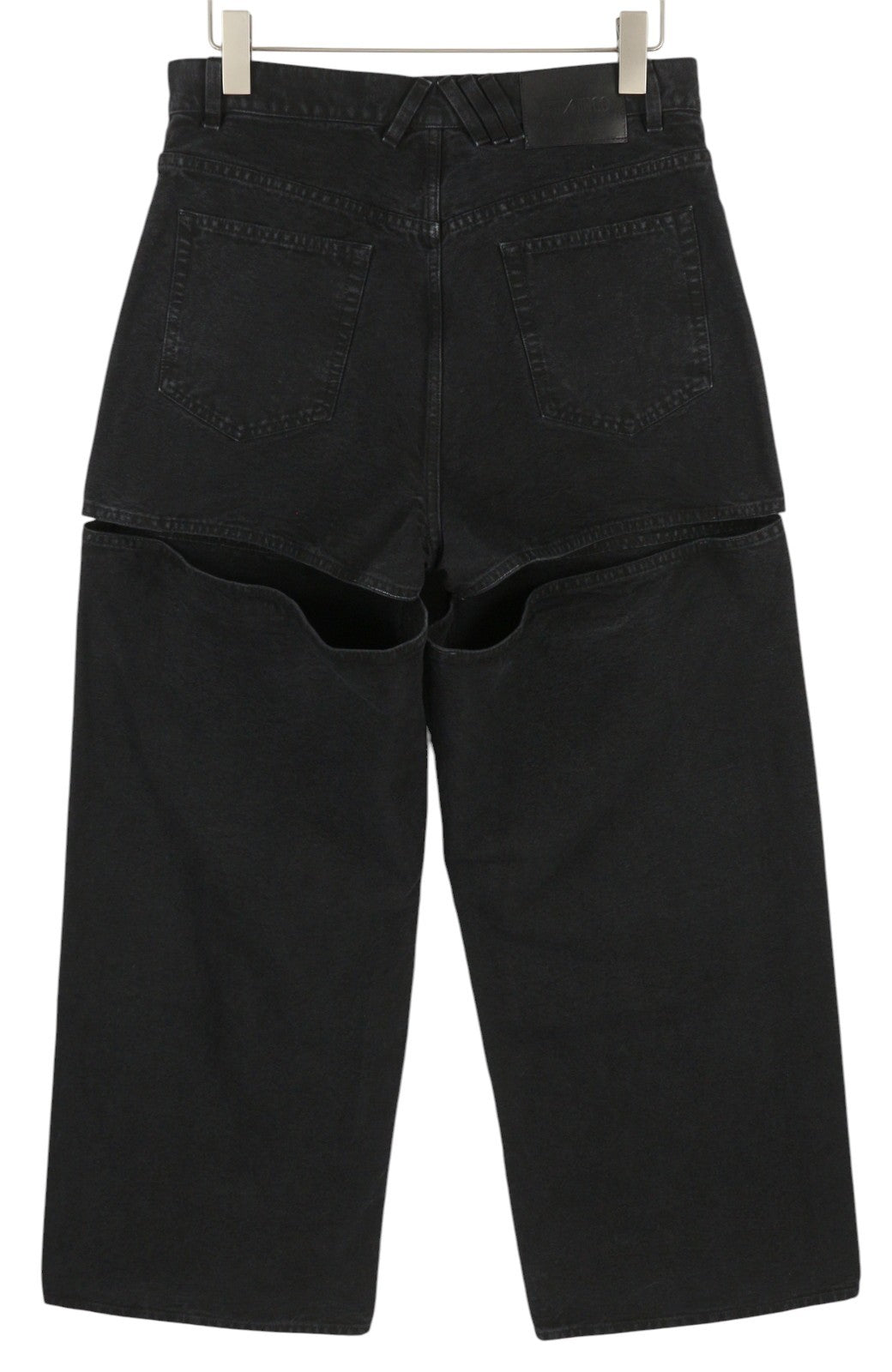 THE ATTICO Women Jeans 29 Black Loose Baggy Fit Cut-Out Details FW25 RRP590