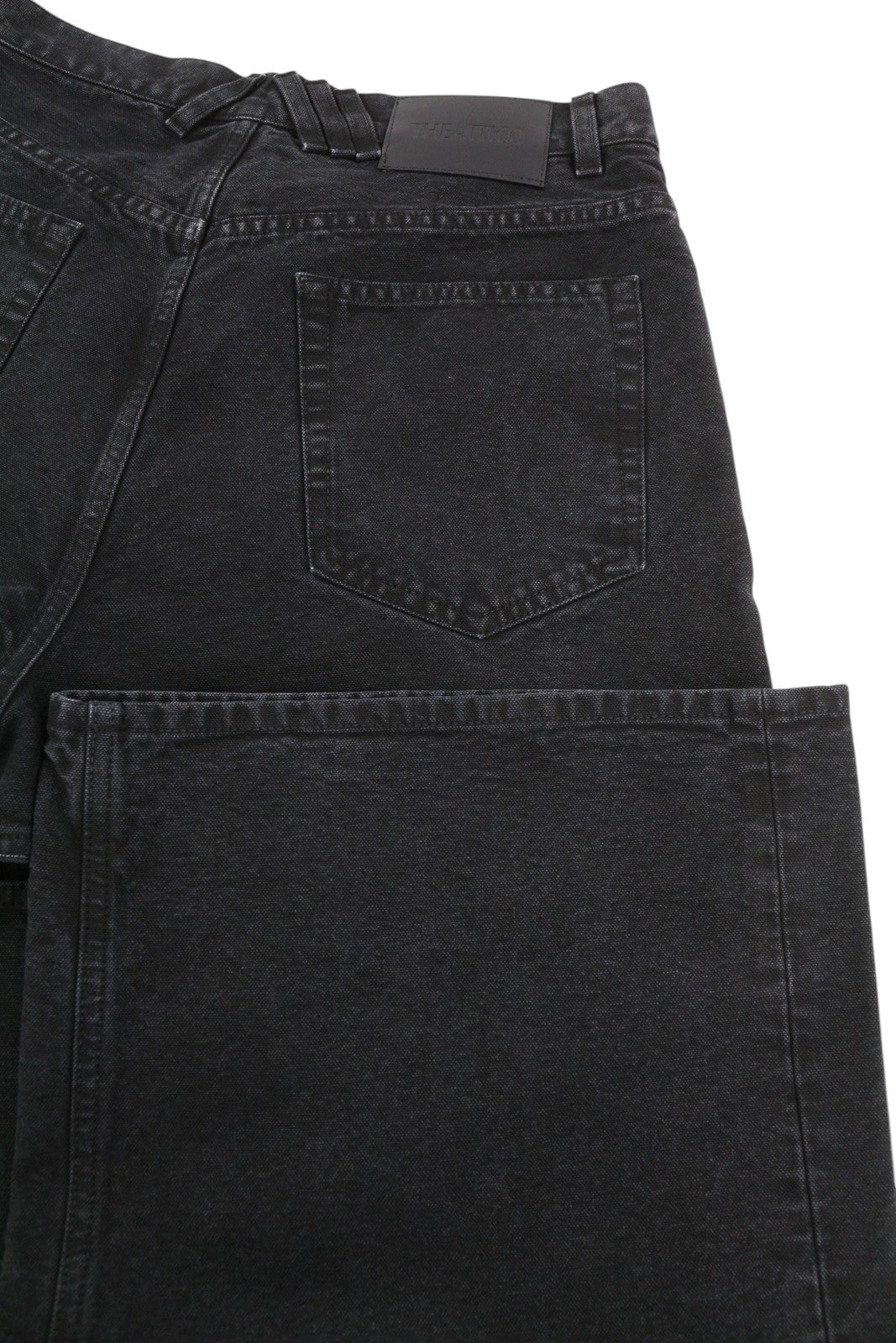 THE ATTICO Women Jeans 29 Black Loose Baggy Fit Cut-Out Details FW25 RRP590