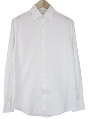 SUITSUPPLY Traveller Men's Shirt 39/15 1/2 Slim White Cotton Classic Fit