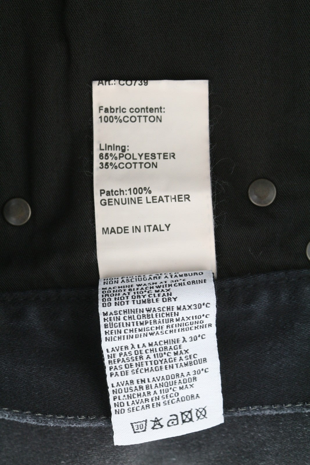 R13 X-BF Women Jeans 23 Black Garment Dyed Moleskin Cropped Zipper Denim FW25